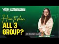 How to plan all 3 Group? |CS Professional