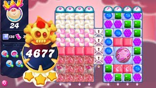 Candy Crush Saga Level 4677 (NO BOOSTERS) || Legendary Level || 3 Stars 🌟🌟🌟