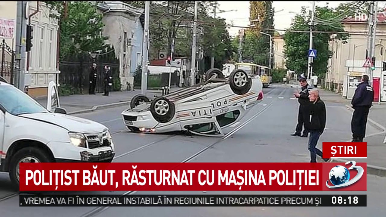 Situație incredibilă în Prahova. Un polițist băut s-a răsturnat cu mașina poliției newspaper mockup
