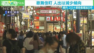 警戒続く中・・・きのう「夜の街」人出　11日に比べ減少(20/07/13)