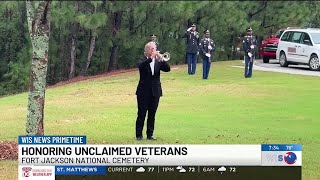 Unclaimed veterans given ceremonial burial at Fort Jackson National Cemetery