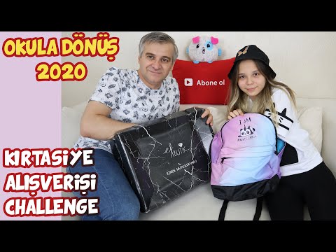 OKULA DÖNÜŞ 2020 | Kırtasiye Alışverişi Challenge | Çantamda ne var Kutumda ne var | Babishko Family