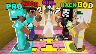 Minecraft NOOB vs PRO vs HACKER vs GOD : WHO WILL CHOOSE THE GIRL? in Minecraft Animation