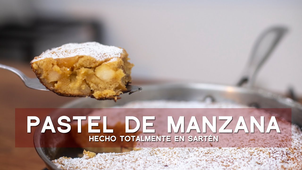 COMO PREPARAR PASTEL DE MANZANA EN SARTÉN (POSTRE SIN HORNO) YouTube