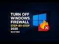 How to Turn Off Windows Firewall in Windows 10 | Step-by-Step Tutorial (2025)