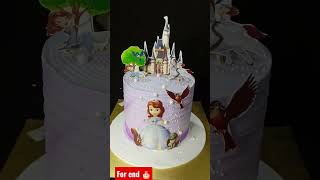 Sofia the first cake | Sofia the first cake design for girls birthday cake #cake #cakes#viral#shorts