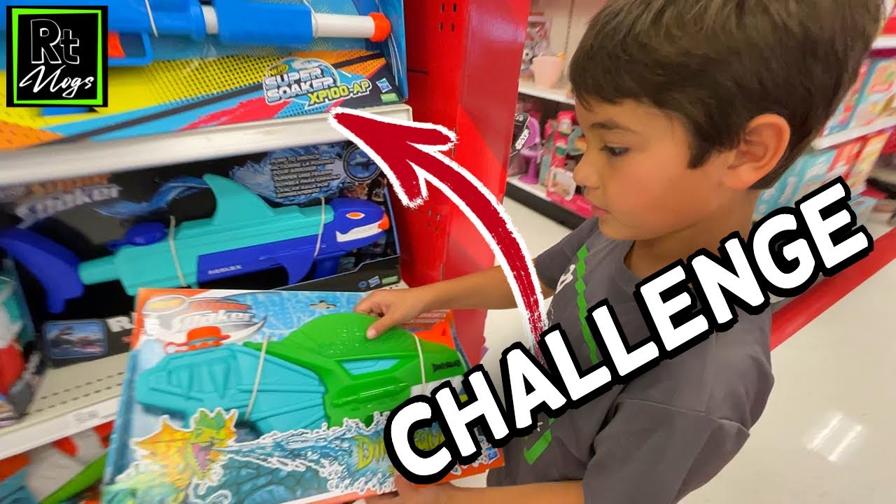 WATER GUN CHALLENGE Part 1 (The Shopping Vlog)