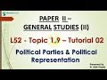 MPPSC MAINS - GS2 - Political Parties & Representation - L52 - Topic 1.9 – Tutorial 02