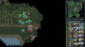 C&C Remastered-Mujalli Mod-Random+Hard AI VS 4 Hard AI "Surrounded"
