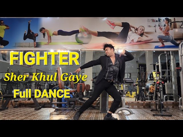 Fighter, Sher Khul Gaye Full Dance in 8k by Manish Aeron. class=
