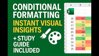 Master Excel Conditional Formatting for Instant Visual Insights + Study Guide Included