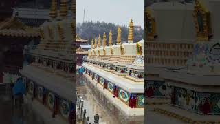 Monk Walking in Heavy Snow | Om Mani Padme Hum at Tibetan Monastery ❄️🙏
