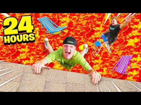 24 Hour Extreme Floor Is Lava Challenge Youtube