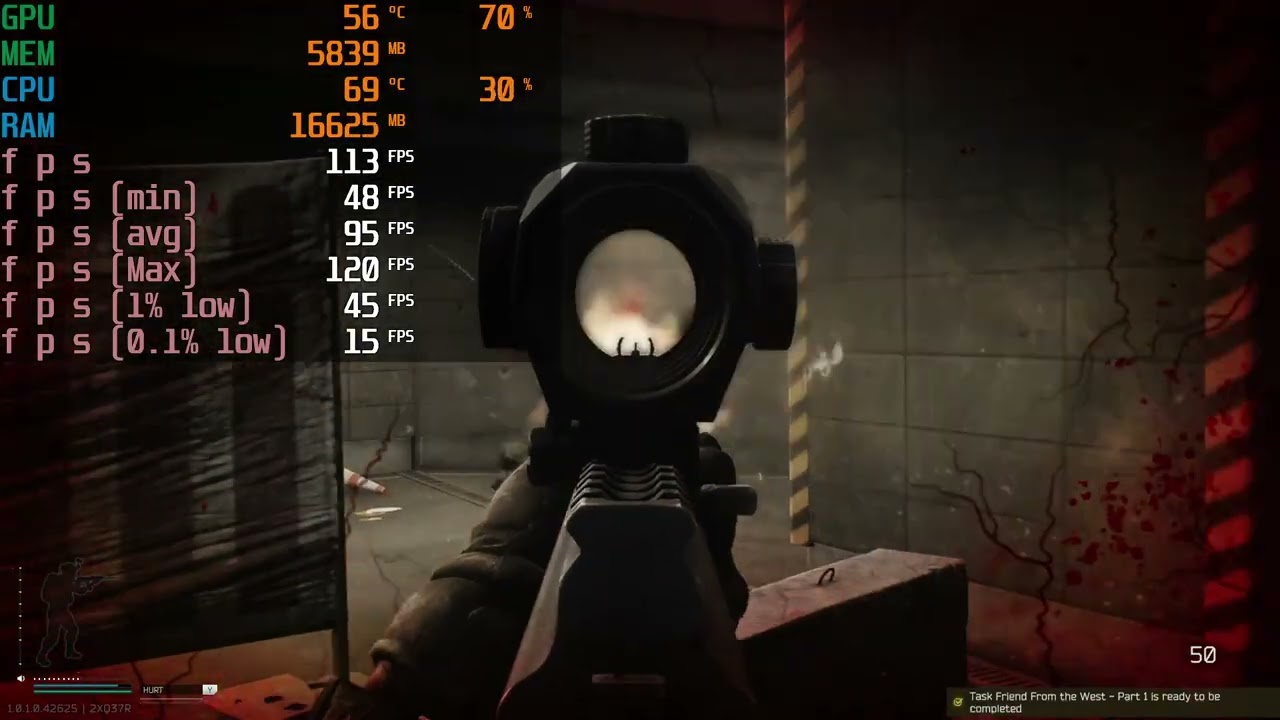 RX 7600 + R7 5800X -   TARKOV (PMC Raid - Ground Zero Map)    -  1080p   Medium  Settings