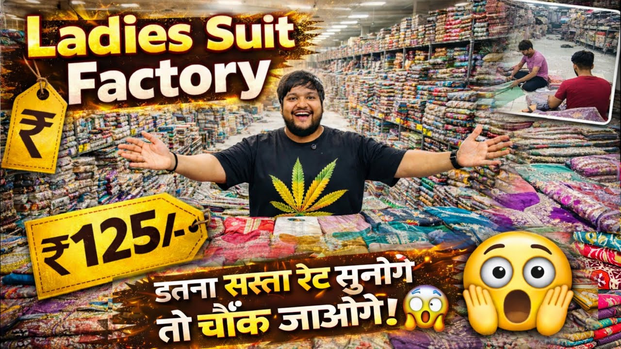 इतना सस्ता Ladies Suit 😲| रेट सुनोगे चौंक जाओगे || Surat Ladies Suit Manufacturer || Eid Collection 