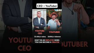 YouTube CEO income vs YouTuber income 🤯 #mrbeast #viral #shorts