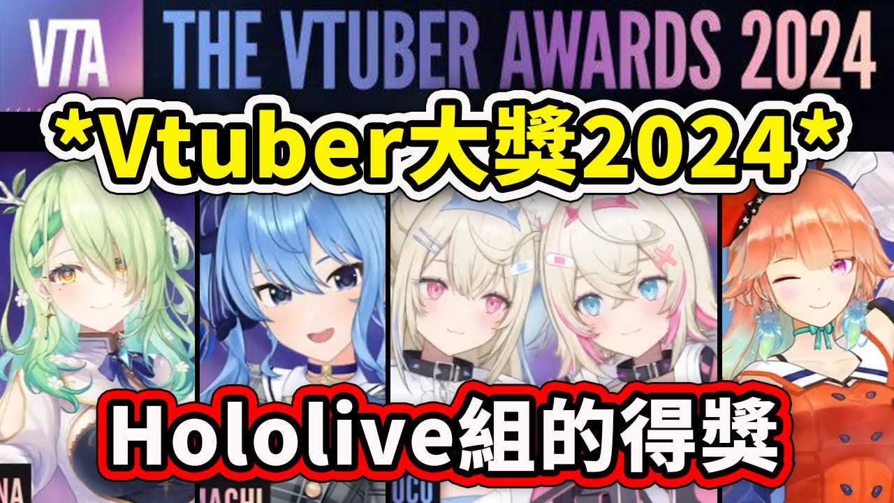 Hololive在Vtuber大獎2024共斬獲9項大獎?!【The Vtuber Awards中文】