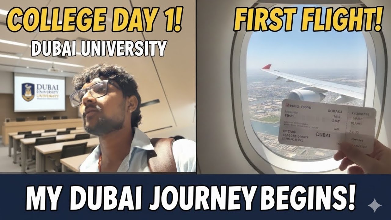 🌍 Moving to Dubai for College | First Flight + Campus Life
