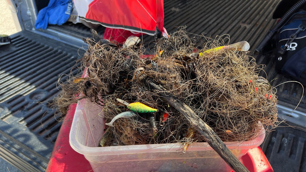Petting Bass And Cleaning Up The Menominee River scubadiving YouTube