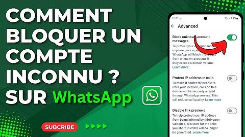 Comment bloquer le massage de compte inconnu sur WhatsApp | How to block unknown number on WhatsApp