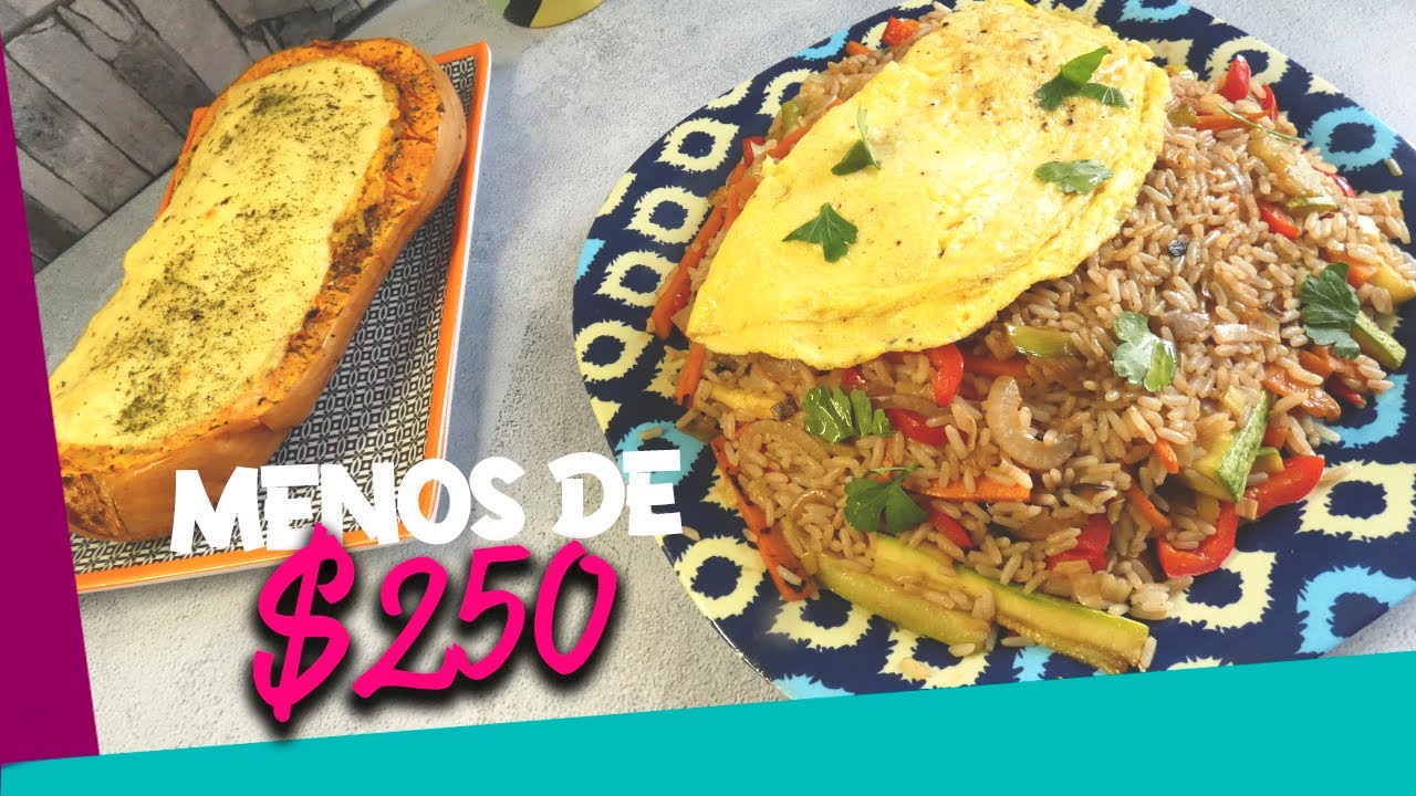 SALTEADO de ARROZ con OMELETTE y ZAPALLO RELLENO!