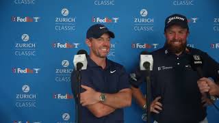 Rory McIlroy and Shane Lowry Saturday Flash Interview 2024 Zurich Classic of New Orleans