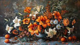 Elegant Autumn Floral Display - Stunning Screensaver & TV Art for Fall Decor