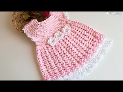 Prenses bebek elbisesi nasıl örülür/very easy crochet pattern