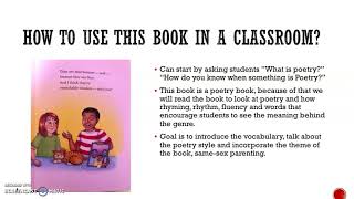 One Dad Two Dads Brown Dad Blue Dads-Poetry &Same- Parent