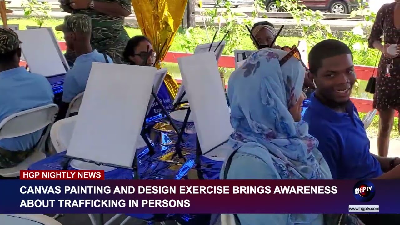 Canvas painting and design exercise brings awareness to trafficking in persons