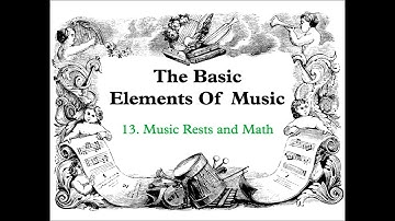Lesson 13: Music Rests and Math - Basic Elements of Music presented by SARAHTIM Music Publishing
