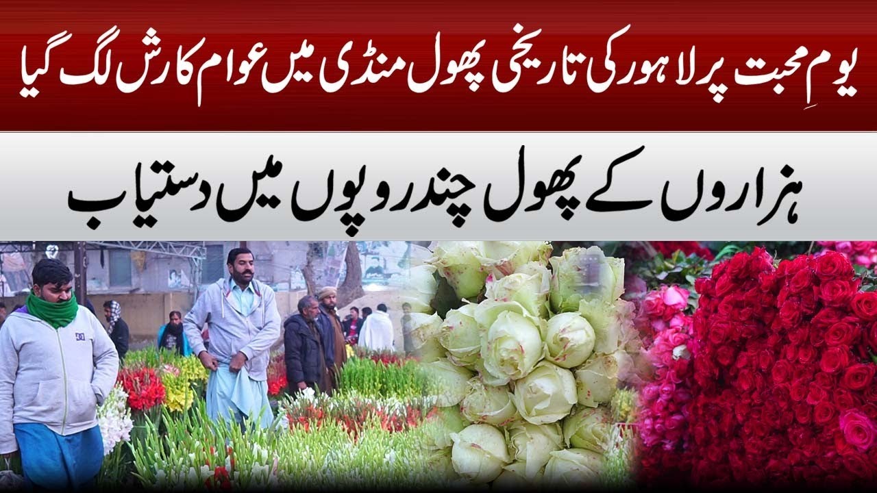 Lahore’s Flower Market Celebrates Valentine’s Day with Colour and Love
