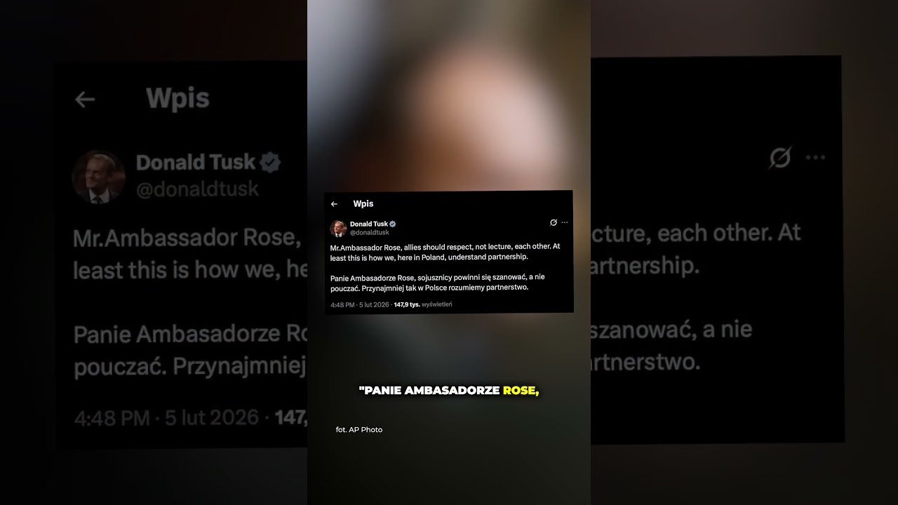 TUSK ODPOWIADA AMBASADOROWI USA W POLSCE