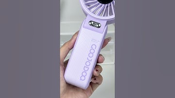 Quạt Mini Di Động GOOJODOQ: Gấp 180°, 100 Tốc Độ, Màn Hình LED Tiện Lợi . #quatmini #quatsacpin