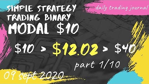 Modal $10 Trading Binary Simple Strategy ($12.02 p.1/10) binary deriv profit konsisten free bot