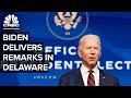 President-elect Joe Biden delivers remarks in Wilmington, Delaware — 12/22/2020