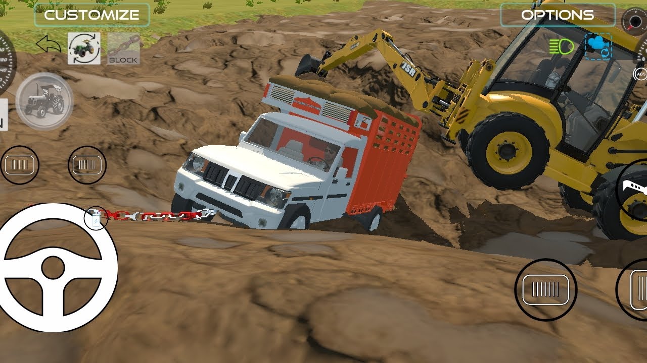 Pickup stuck in mud 😱🚛 resque by JCB 🔥👑🎮♥️🦓