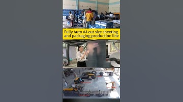 CHM Fully Automatic A4 cut size sheeter and wrapper equipment production line  #cutsizesheeter #chm