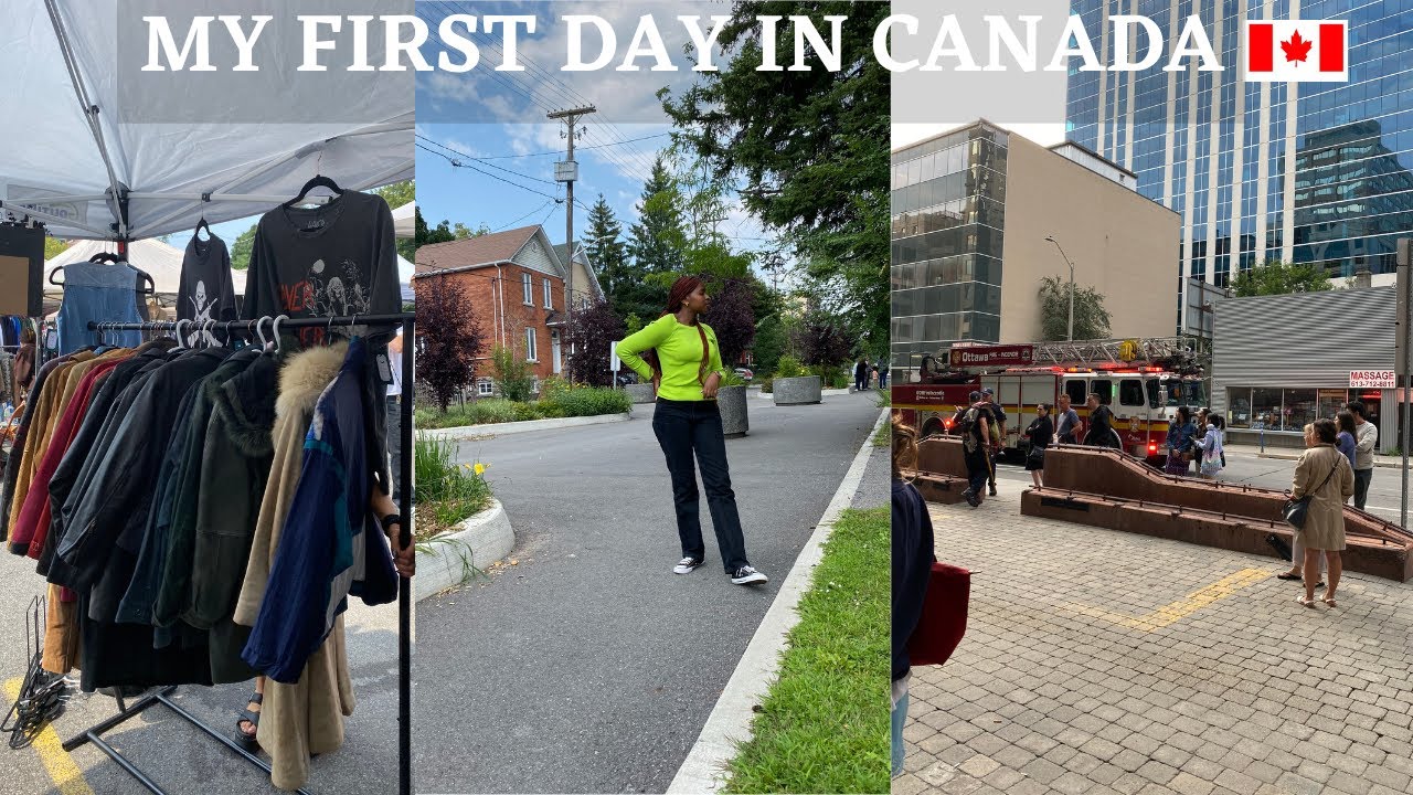 Canada Living#2: My First Day in Canada as an International Student | Fire Alarm, Thrift Market