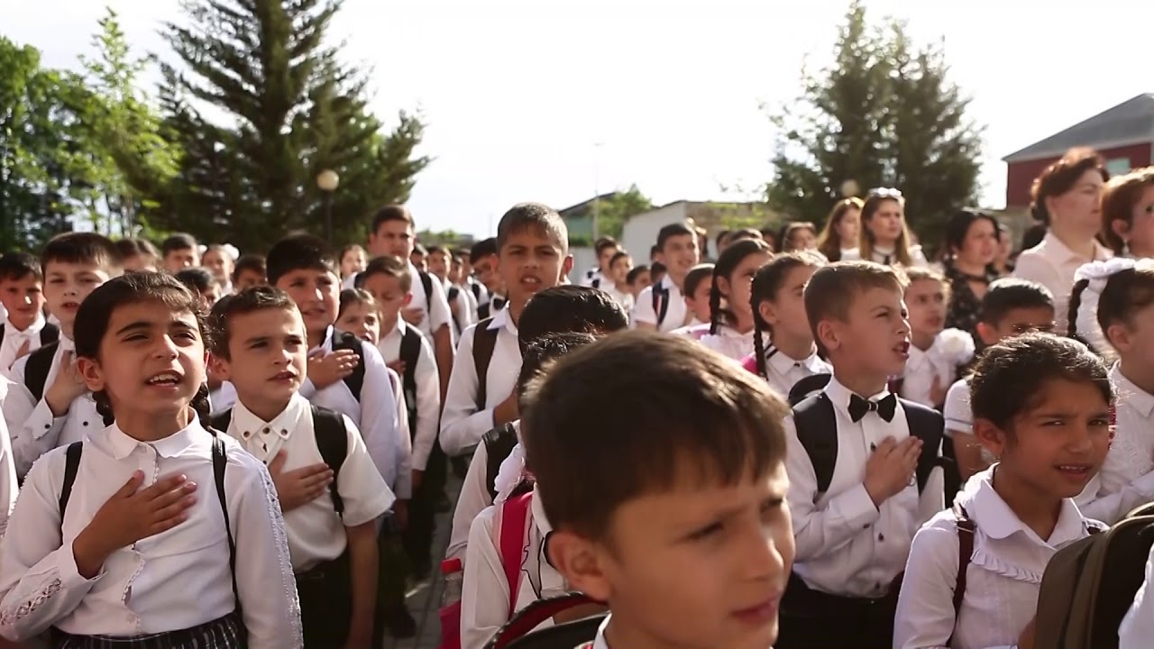 Azerbaycan Himni Xacmaz rayonu Kohne Xacmaz tam orta mektebi