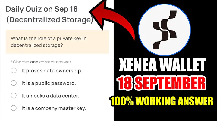 Xenea Wallet Quiz Answer 18 September | Xenea Wallet Quiz 18 Sept | Xenea Wallet Voucher Code Today