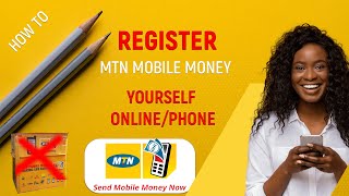 how to Register MTN Mobile money yourself on your phone || No Office or agent - Latest Method online