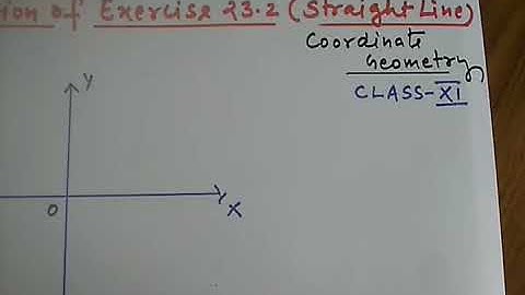 Solution of Ex-23.2 Straight Line Coordinate Geometry Class XI
