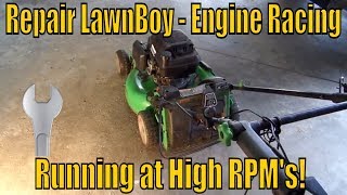 Lawn Mower Repair - High RPM Fix