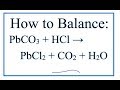 Balancing Chemical Equations