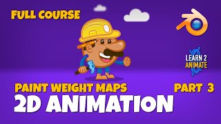 Animate a 2d Illustration Part 03 Rigging in Grease Pencil in  Blender 3.4 Beginner Course