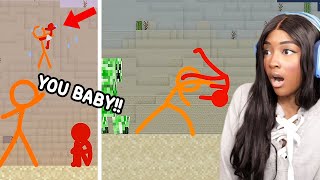 ORANGE AND RED ARE FIGHTING EACH OTHER??! | Animation vs Minecraft Shorts [23 24] Reaction