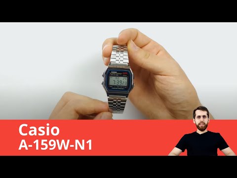 Часы Casio A-159W-N1. Обзор и настройка.