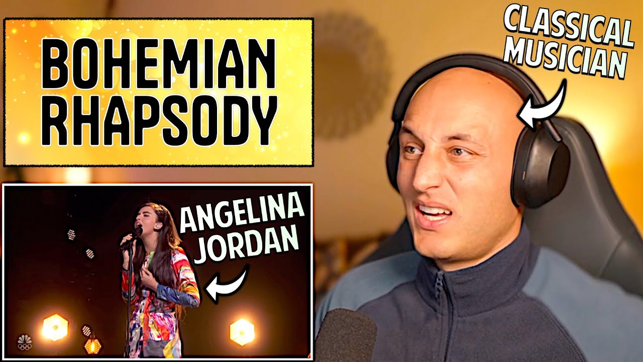 BOHEMIAN RHAPSODY - ANGELINA JORDAN | AGT | classical musician reaction & analysis