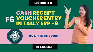 How to make receipt entry in tally erp 9 by using cash voucher method (in English)